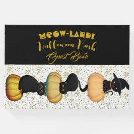 MEOW Land Halloween Bash Black Cats Gold Glitter Gastenboek