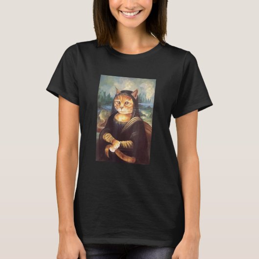 Meow Lisa Kat Docent T-shirt (Voorkant)