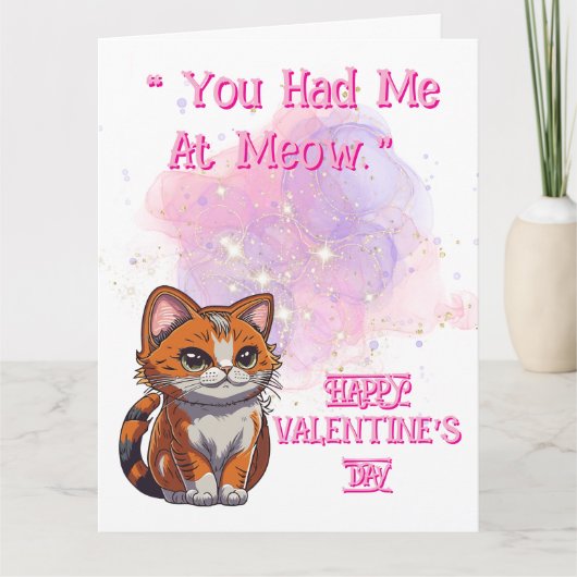 Meow Love Valentijns Kaart (Voorkant)