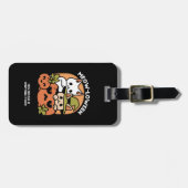 Meow-Loween - Feestelijke Halloween Cat Design Bagagelabel (Voorkant horizontaal)