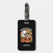 Meow-Loween - Feestelijke Halloween Cat Design Bagagelabel (Achterkant verticaal)