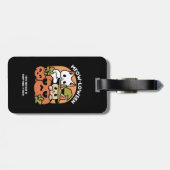 Meow-Loween - Feestelijke Halloween Cat Design Bagagelabel (Achterkant horizontaal)