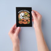 Meow-Loween - Feestelijke Halloween Cat Design Flyer (Hand)