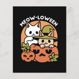 Meow-Loween - Feestelijke Halloween Cat Design Flyer