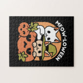 Meow-Loween - Feestelijke Halloween Cat Design Legpuzzel (Horizontaal)