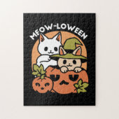 Meow-Loween - Feestelijke Halloween Cat Design Legpuzzel (Verticaal)