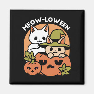 Meow-Loween - Feestelijke Halloween Cat Design Magneet