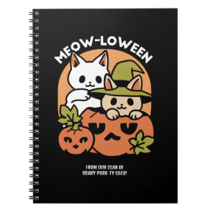 Meow-Loween - Feestelijke Halloween Cat Design Notitieboek