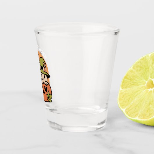 Meow-Loween - Feestelijke Halloween Cat Design Shot Glas (Rechts)