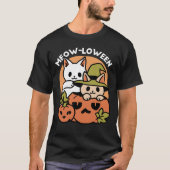 Meow-Loween - Feestelijke Halloween Cat Design T-shirt (Voorkant)