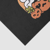 Meow-Loween - Feestelijke Halloween Cat Design Tissuepapier (Detail)