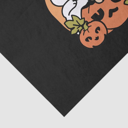 Meow-Loween - Feestelijke Halloween Cat Design Tissuepapier (Detail)