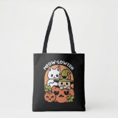 Meow-Loween - Feestelijke Halloween Cat Design Tote Bag (Voorkant)