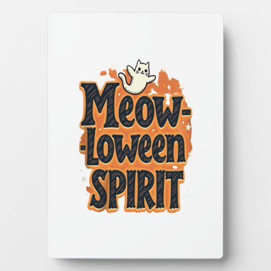 Meow-loween Geest Kat Fotoplaat (voorkant)