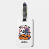 Meow-Loween - Schattige Halloween Cat Design Bagagelabel (Achterkant verticaal)