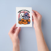Meow-Loween - Schattige Halloween Cat Design Flyer (Hand)
