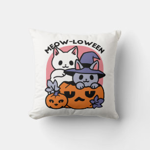 Meow-Loween - Schattige Halloween Cat Design Kussen