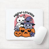 Meow-Loween - Schattige Halloween Cat Design Muismat (Met muis)