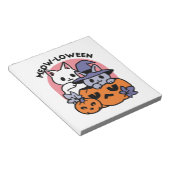 Meow-Loween - Schattige Halloween Cat Design Notitieblok (Schuin)