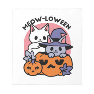 Meow-Loween - Schattige Halloween Cat Design Notitieblok