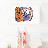 Meow-Loween - Schattige Halloween Cat Design Spandoek (Insitu)