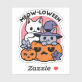 Meow-Loween - Schattige Halloween Cat Design Sticker (Vel)