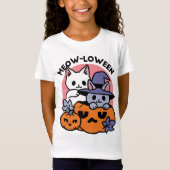 Meow-Loween - Schattige Halloween Cat Design T-shirt (Voorkant)
