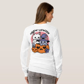 Meow-Loween - Schattige Halloween Cat Design T-shirt (Achterkant volledig)