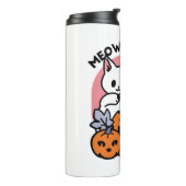 Meow-Loween - Schattige Halloween Cat Design Thermosbeker (Gedraaid links)