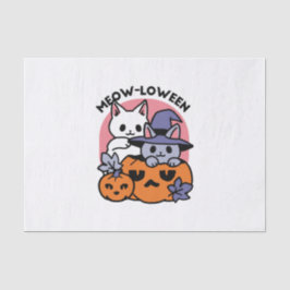 Meow-Loween - Schattige Halloween Cat Design Tissuepapier