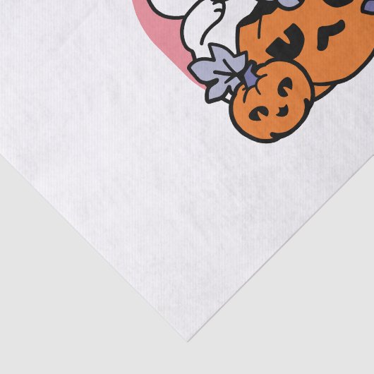 Meow-Loween - Schattige Halloween Cat Design Tissuepapier (Detail)