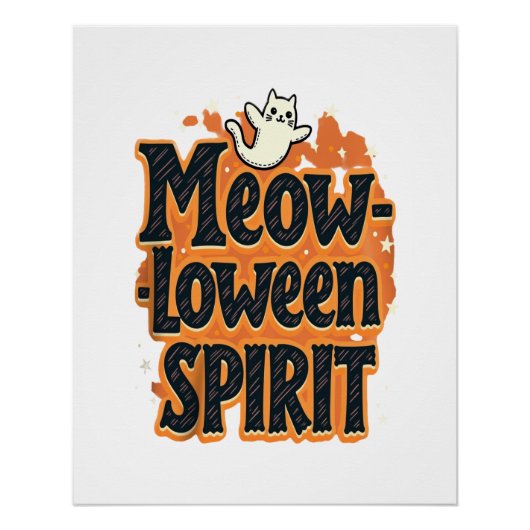 Meow-loween Spirit Kat Perfect Poster (Voorkant)