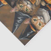 Meow-loween: Trick-or-Treaters Katten Decoupage Tissuepapier (Detail)