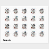 Meow-loweenonheil Ronde Sticker (Vel)