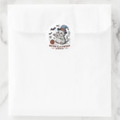 Meow-loweenonheil Ronde Sticker (Tas)
