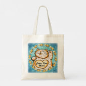 Meow Lucky Cat-tas Tote Bag (Achterkant)