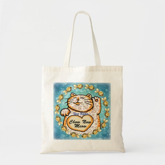 Meow Lucky Cat-tas Tote Bag (Voorkant)