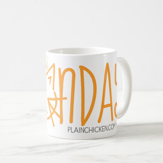 Meow Maandag Koffie Mok (Voorkant rechts)