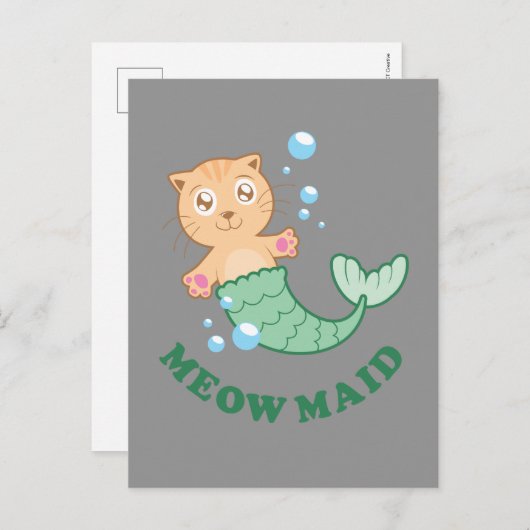 Meow Maid Briefkaart (Voorkant / Achterkant)