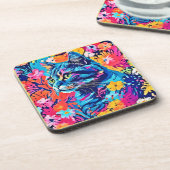 Meow meesterwerken: Optimale Cat Paint Art Bier Onderzetter (Linkerzijde)