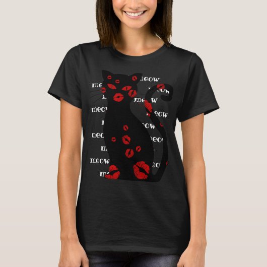 Meow Meow Cat T-Shirt (Voorkant)