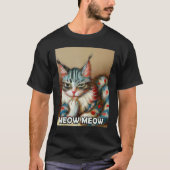 Meow Meow Cute Cat Kitty Kitten In Cat Style 3 T-shirt (Voorkant)