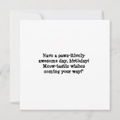 Meow! Meow! Gefeliciteerd Kaart (Achterkant)