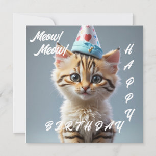 Meow! Meow! Gefeliciteerd Kaart