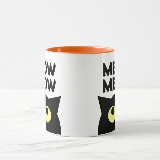Meow Meow Grappige kat meme cartoon koffie mok cad (Midden)