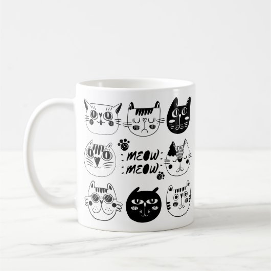 Meow, Meow  Mug - Purrfect Gift for a Cat Lover Koffiemok (Links)
