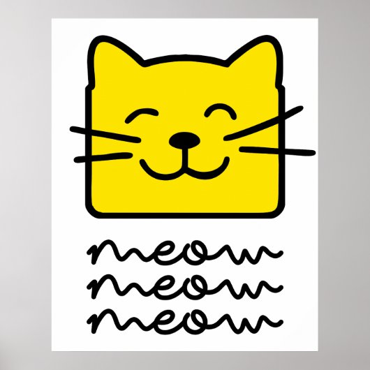 Meow Meow Poster (Voorkant)