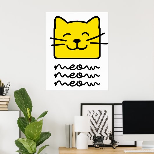 Meow Meow Poster (Thuiskantoor)
