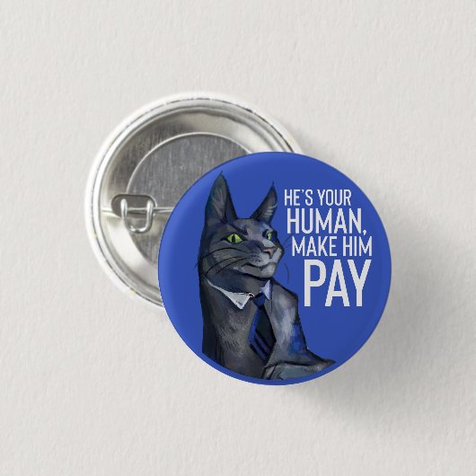 Meow Meow Pufffytail Button (Voorkant /achterkant)