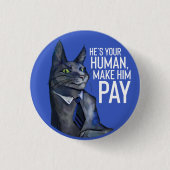 Meow Meow Pufffytail Button (Voorkant)